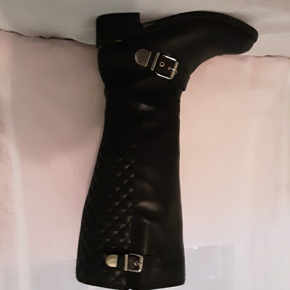 Michael Kors Leather with Gold Trim Boots - Picture 6 of 7